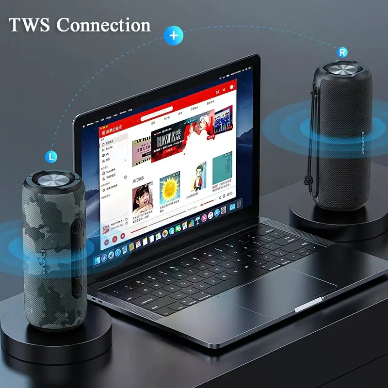 Compact Awei Y669 31W Bluetooth speaker with long battery life and modern look