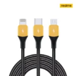 Realme 3 in 1 PET Weave Type C Lightning Micro USB Cable
