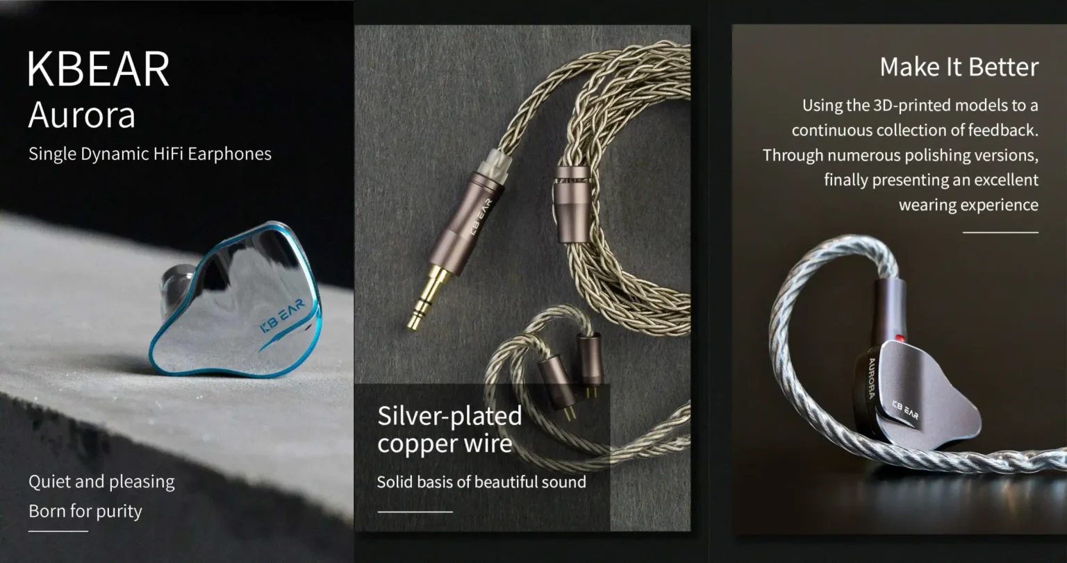 KBEAR Aurora Single Dynamic Nano Titanium Diaphragm Earphone