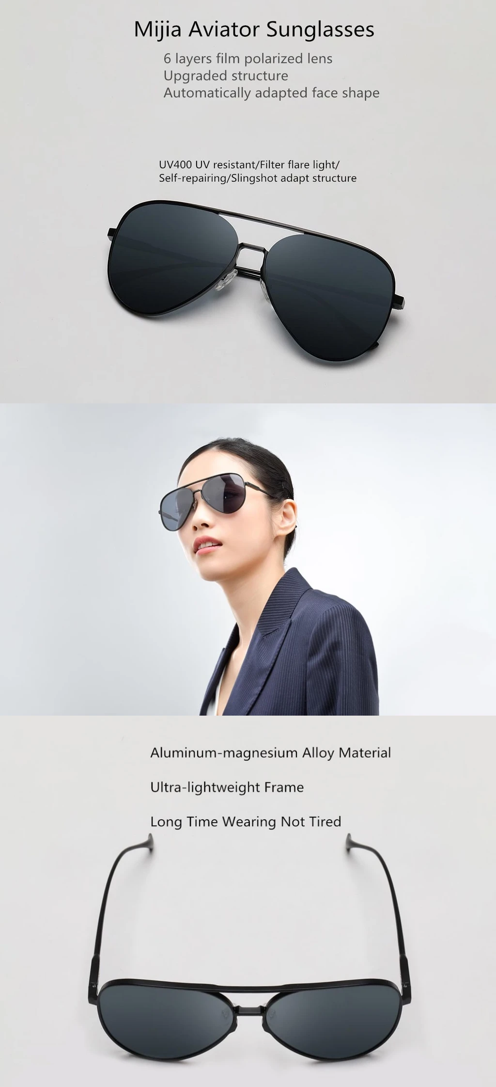 Xiaomi Mi Polarized Explorer Sunglasses Pro by Mijia (Gunmetal)