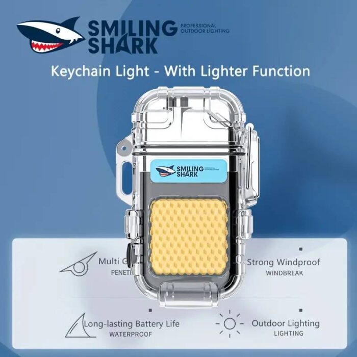 Smiling Shark Rechargeable Flashlights With Lighter