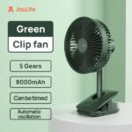JISULIFE Fa13R 8000mAh Rotating Rechargeable Clip Fan