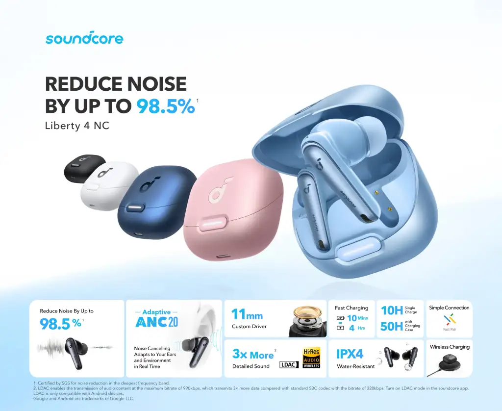 Anker Soundcore Liberty 4 NC True Wireless Earbuds - Best