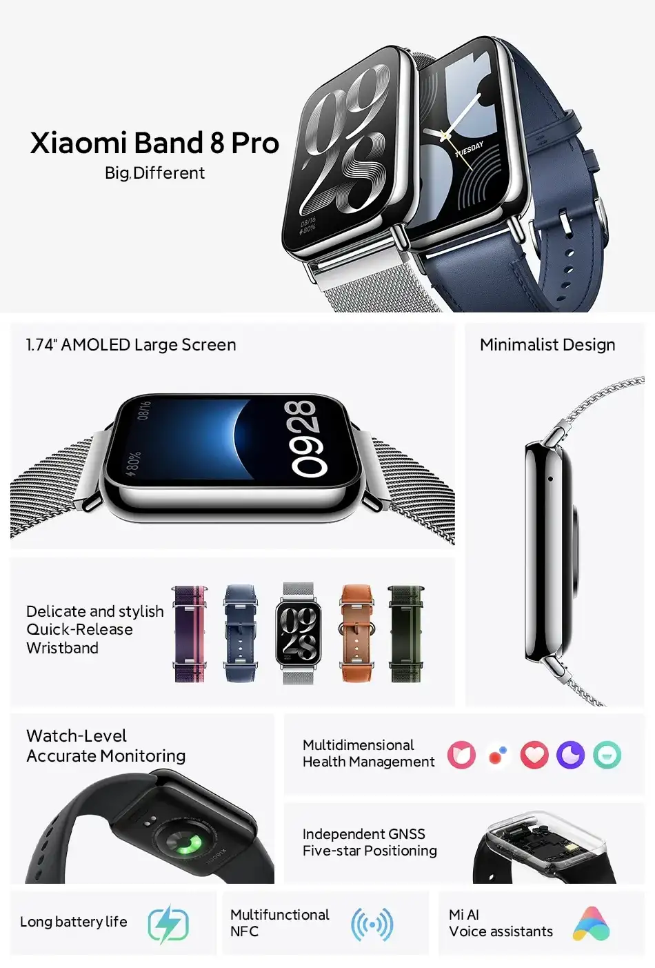 Xiaomi Band 8 Pro SmartBand - Best Price In BD