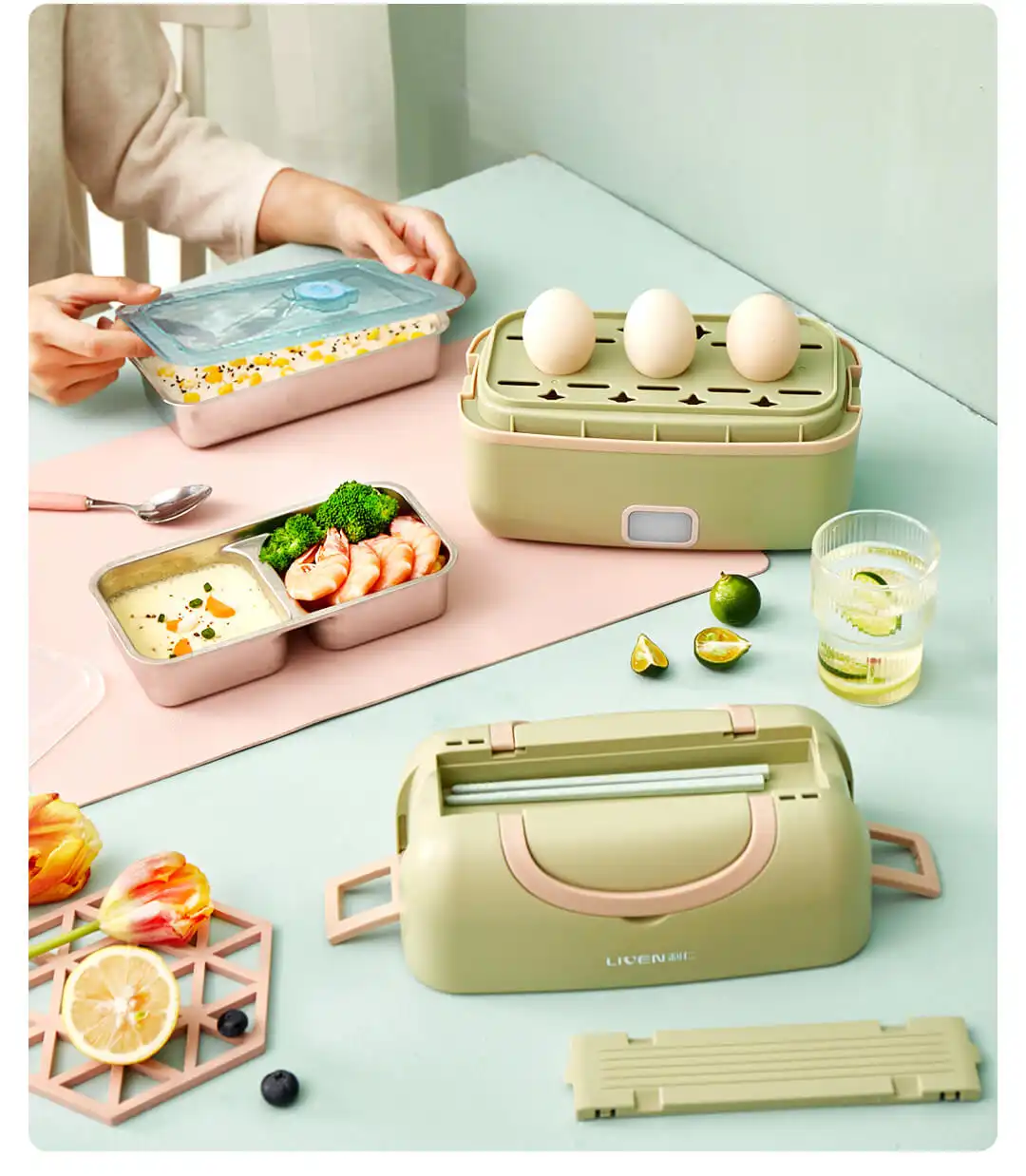 LIVEN FH-18 Electric Lunch Box Portable Smart Cooking - Best