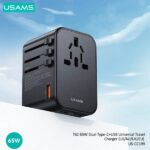 USAMS US-CC199 T62 65W Dual Type C USB Universal Travel Charger
