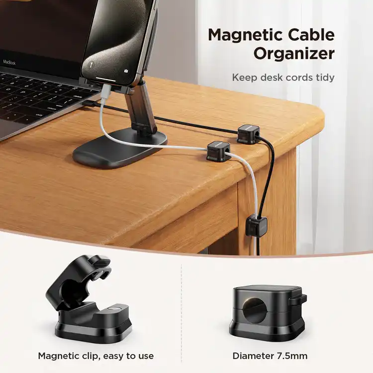 Magnetic Cable Organizer 12 Pcs Magnetic , Magnetic Cable Holders, Desk Magnetic Cable Clips