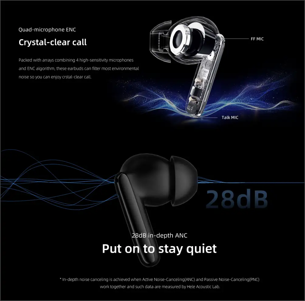 QCY T13 ANC 2 Truly Wireless ANC Earbuds 1