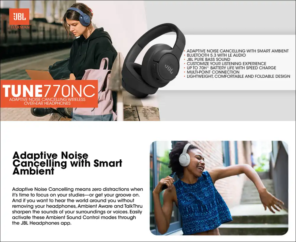 Jbl Live 770nc True Adaptive Noise Cancellation Headphones - Best