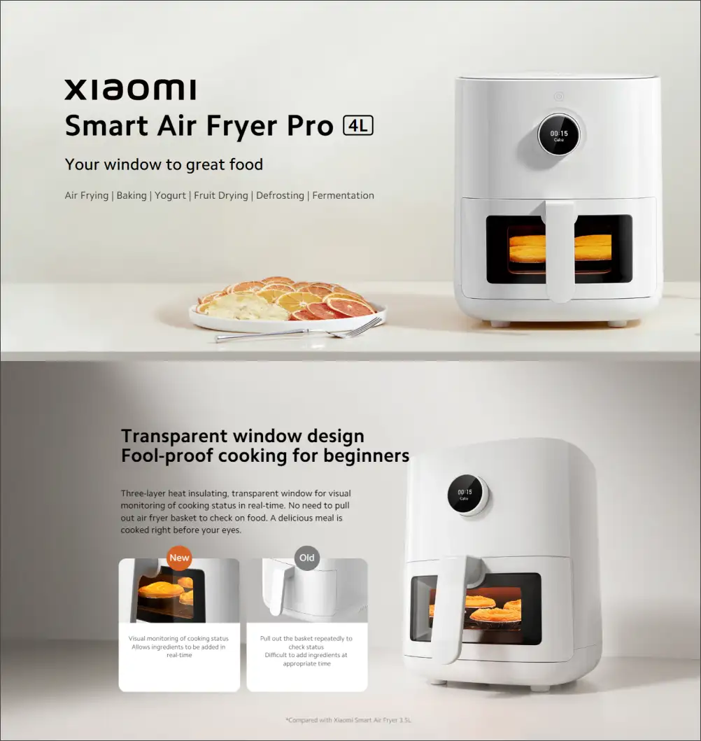 Xiaomi Smart Air Fryer Pro 4l Specifiche
