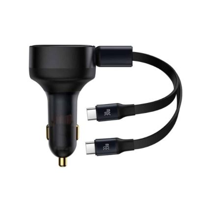 Baseus Enjoyment Retractable 2-in-1 Car Charger