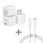 Anker PowerPort III 20W Cube PD Charger with USB-C to Lightning Cable (B2149)