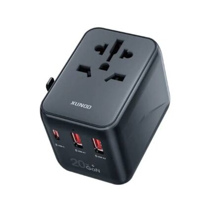 XUNDD XDCH-069 20W 3 USB Ports Universal Travel Adapter (Black)