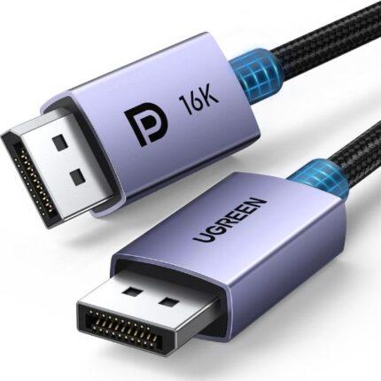 UGREEN DP118 (15383) VESA-Certified 16K DisplayPort 2.1 Cable, 1M