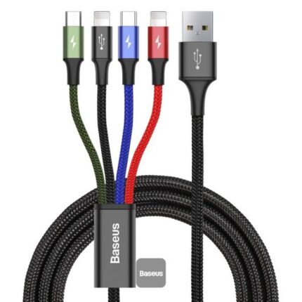 Baseus 4 in 1 Rapid Series Cable 2x Lightning, Type-C & Micro USB