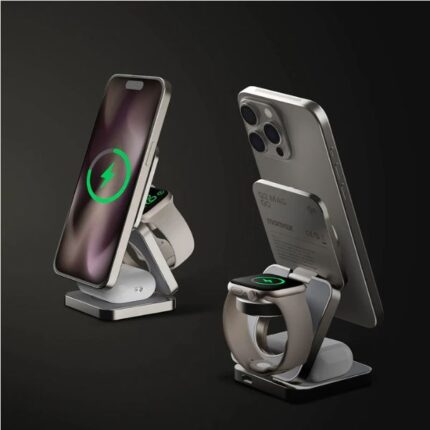 MOMAX Q2.Mag 3-in-1 Foldable Qi2 15W Magnetic Wireless Charging Stand