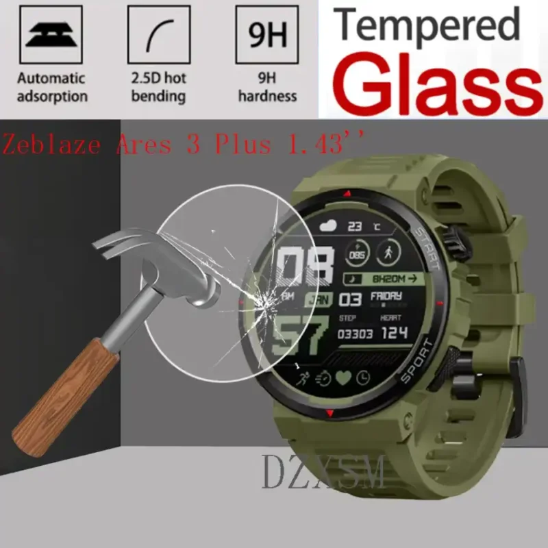 Zeblaze Ares 3 Plus Smartwatch Tempered Glass Protector Anti scratch