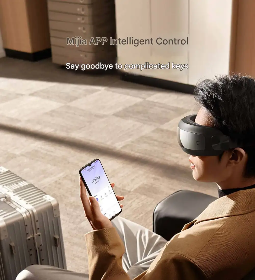 Xiaomi Mijia Smart Eye Massager with hot compress and app control in use