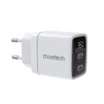 Choetech PD6051 2x USB-C PD 35W GaN wall charger with display