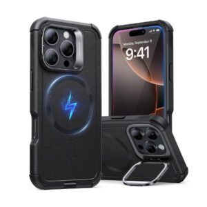 ESR Cyber Tough Case with Stash Stand for iPhone