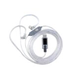 KZ M2 Dual Mic Type C EQ Tuning Switch Silver Plated Upgrade Cable