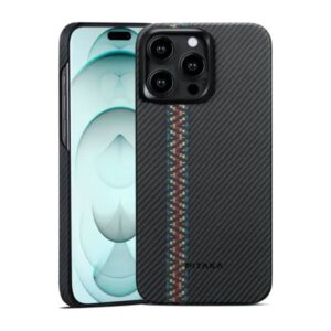 PITAKA MagEZ Case 4 for iPhone 15 Pro/15 Pro Max -600D Rhapsody