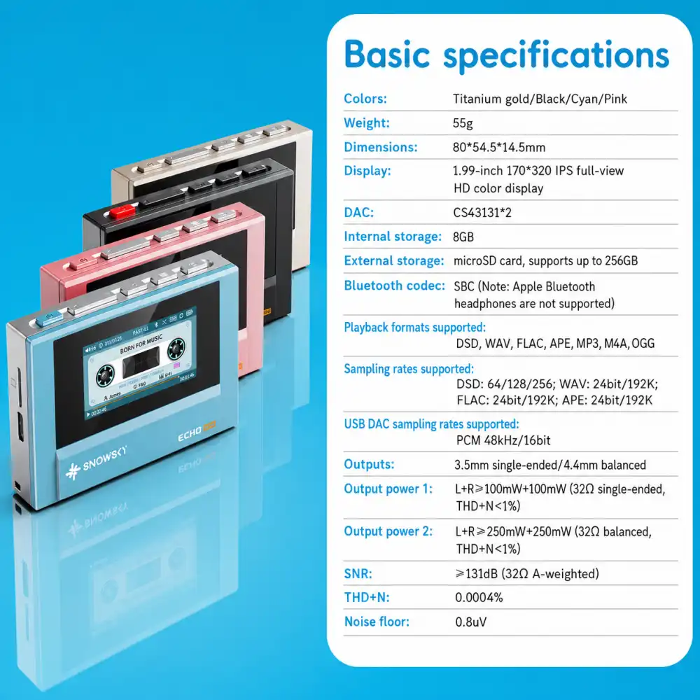 FiiO SNOWSKY Echo Mini Portable Music Player