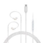 JCALLY PJ3 5N OFC Silver-plated Earphone Cable Built-in DAC Chip with Mic Type C Straight Plug Line