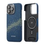 Pitaka StarPeak Luminous Tactile Woven Case for iPhone 16 Pro and 16 Pro Max (Milky Way Galaxy)