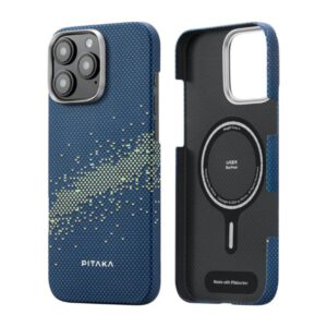 Pitaka StarPeak Luminous Tactile Woven Case for iPhone 16 Pro and 16 Pro Max (Milky Way Galaxy)