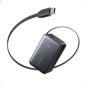 Anker Nano 10000mAh 45W Power Bank with Built-In Retractable USB-C Cable