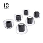 KBEAR KT01 Liquid Silicone Eartips_3 pairs SML(Clear Black)