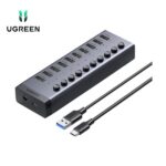 Ugreen CM482 (30779) USB Male to 10 USB Female Black USB HUB