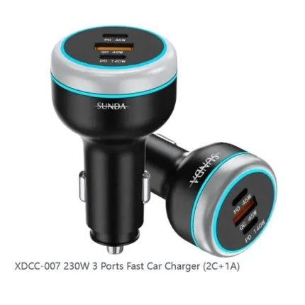 XUNDD XDCC-007 230W 3Ports Fast Car Charger