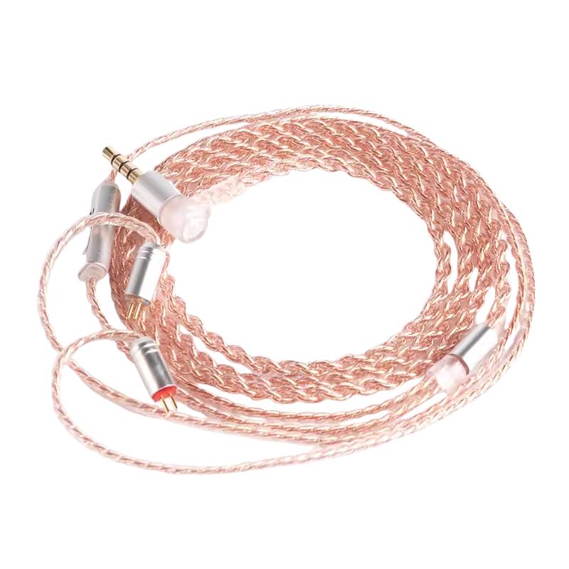 kbear-4-core-silver-plated-copper-0-78mm-2pin-3-5mm-cable KBEAR 4 Core Silver Plated Copper IEM Cable for Audiophiles