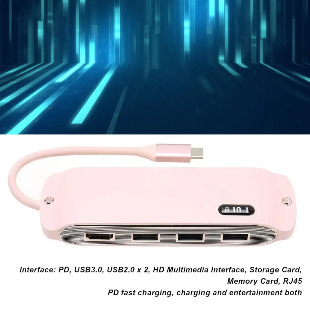 COTECi 8 in 1 USB-C HUB Multiport Adapter