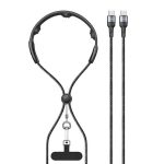 USAMS SJ759 U89 100W Fast Charging with massager black Cable