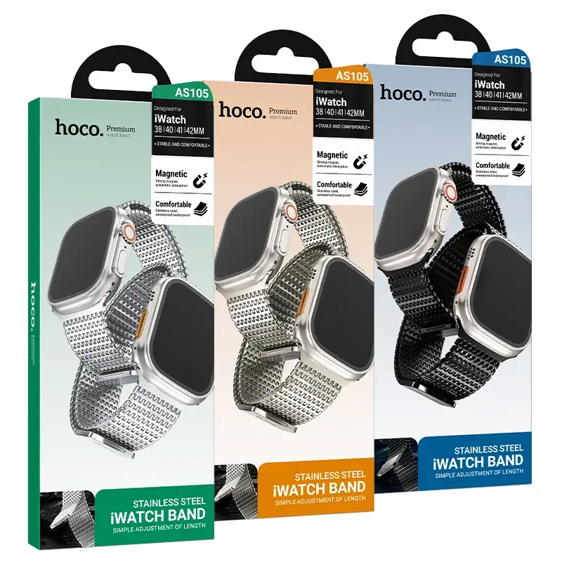 Hoco AS105 Domino Stainless Steel Strap for Apple Watch (38/40/41/42mm)