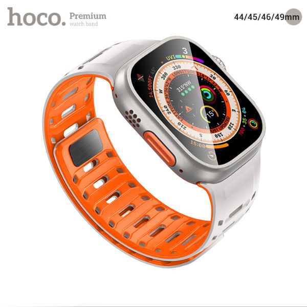 Hoco AS106 Mountain silicone magnetic strap for iWatch (44454649mm) Hoco AS106 Mountain silicone magnetic strap for iWatch (44/45/46/49mm)