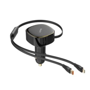 LDNIO C107 Ultra Fast Car Charger Wired Type C/Lightning