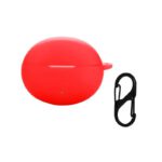 Red silicone protective case for OnePlus Buds 4 earbuds with shockproof design
