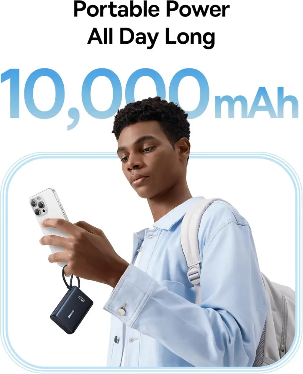 Baseus Picogo Power Bank 45W 10000mAh With Built-in Cable