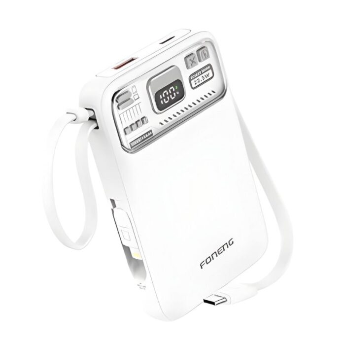 Foneng PX112 10000mAh MagSafe Power Bank with 2 Built-in Cables 22.5W