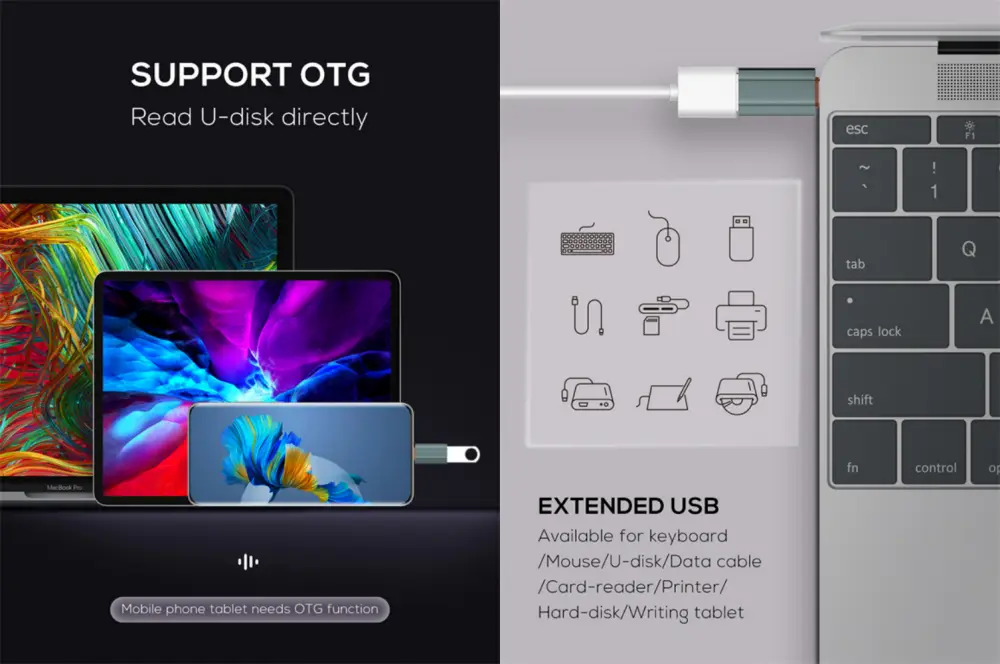 LDNIO LC140 USB Convertor Type C to USB A Adapter OTG 1