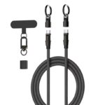 LDNIO LC22C 65W Fast Charging Nylon Lanyard Type-C Data Cable 1.2M
