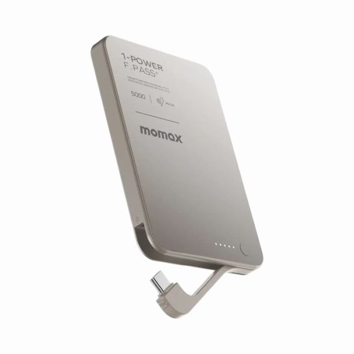 Momax 1-Power F.Pass⁺ 5000mAh Magnetic Battery Pack with Built-in Cable - Image 2