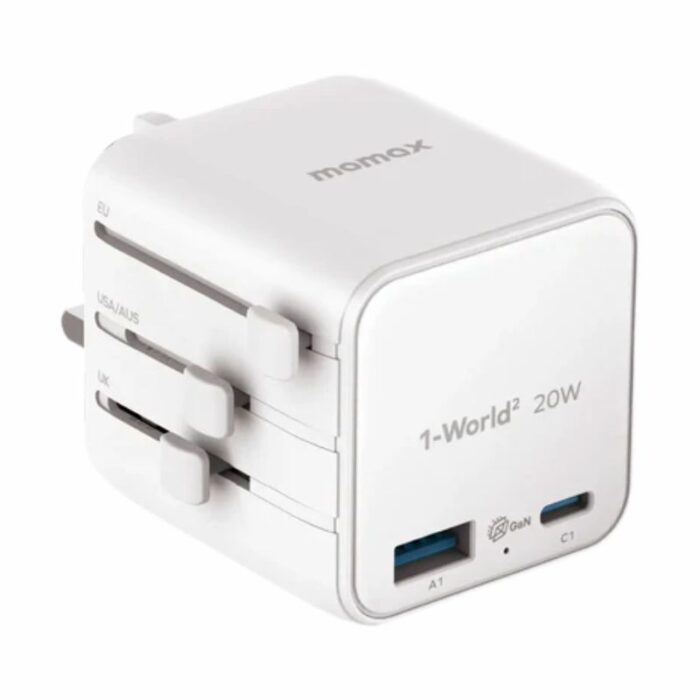 Momax UA29 1-World² 20W Universal 2-Port USB Travel Adapter