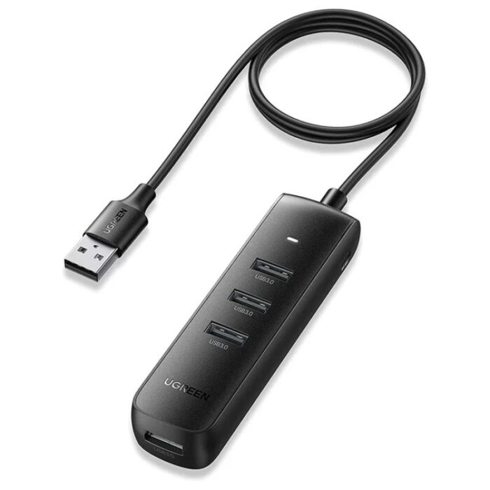 UGREEN 20486 0.5m USB Hub 4 Ports USB Adapter USB 3.0 Data Transfer Converter