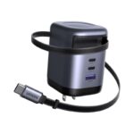 UGREEN Nexode X606 100W GaN USB C Retractable Charger with Built-in Cable