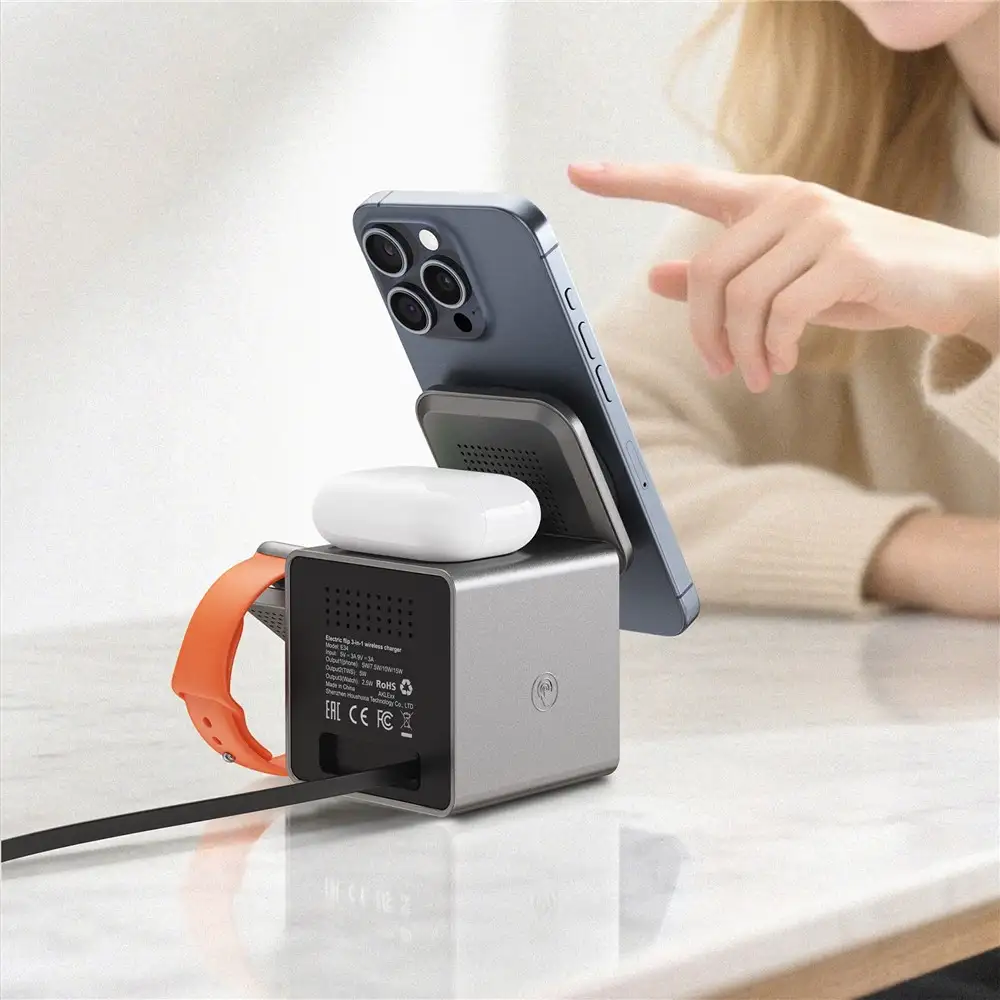 ACEFAST E34 3-in-1 Desktop Wireless Charging Holder